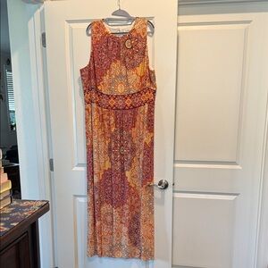 London Times Mandala 3X Maxi Dress